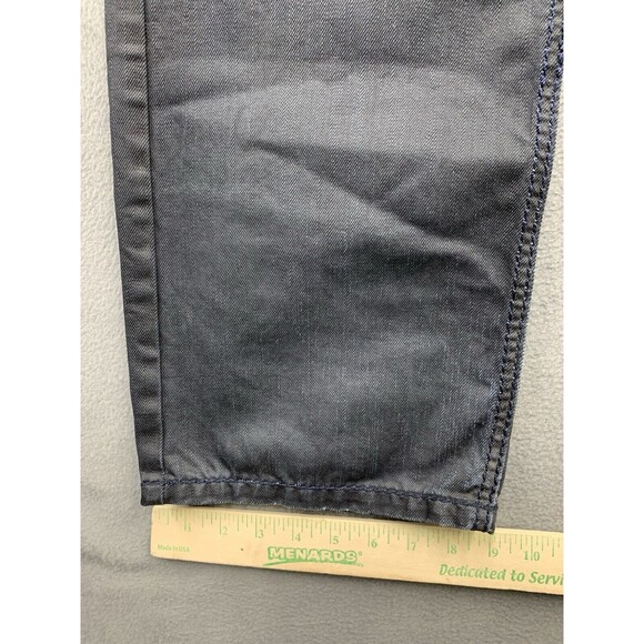 Imperious Denim Jeans Men's Size 38X32 Black Wiskered Flap Pockets 100% Cotton - Picture 7 of 16